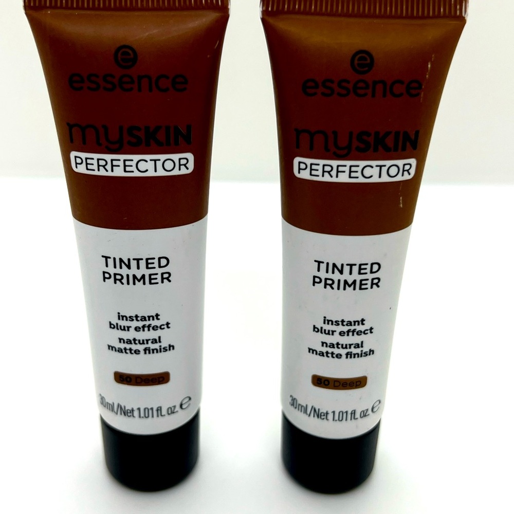 2 Tubes Essence MySkin Perfector Tinted Primer Matte Makeup Cream 50 Deep Italy